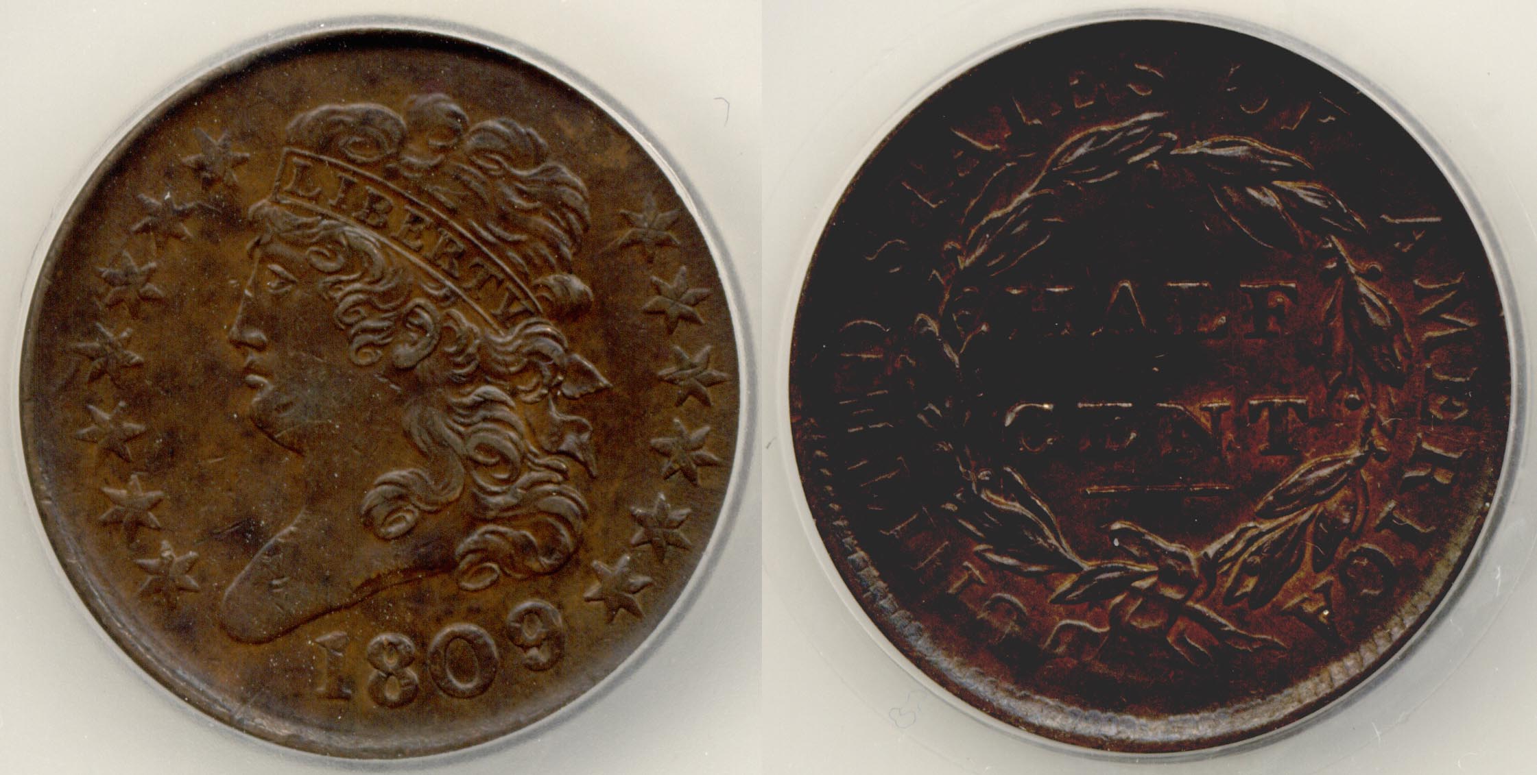 1809/6 Half Cent in SEGS MS-61
