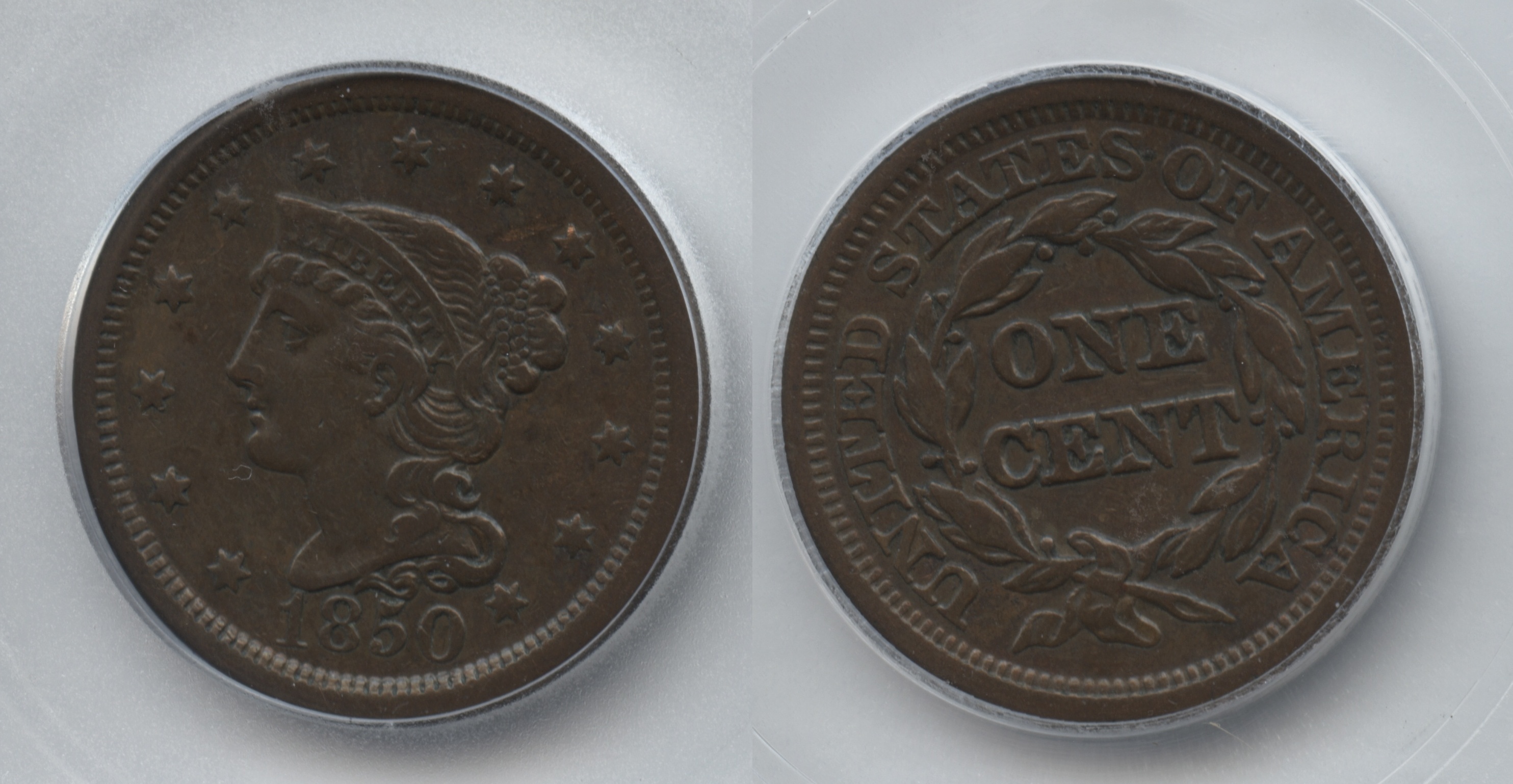 1850 Large Cent ICG VF-35