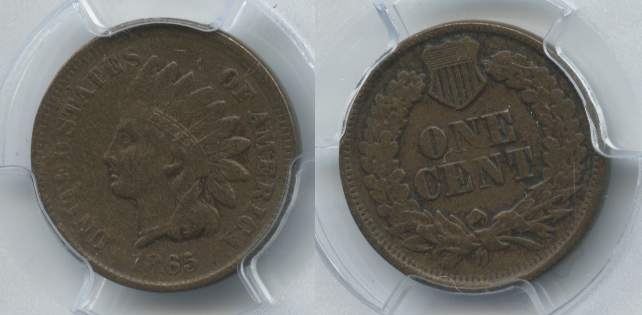 1865 Indian Head Cent PCGS VF-30