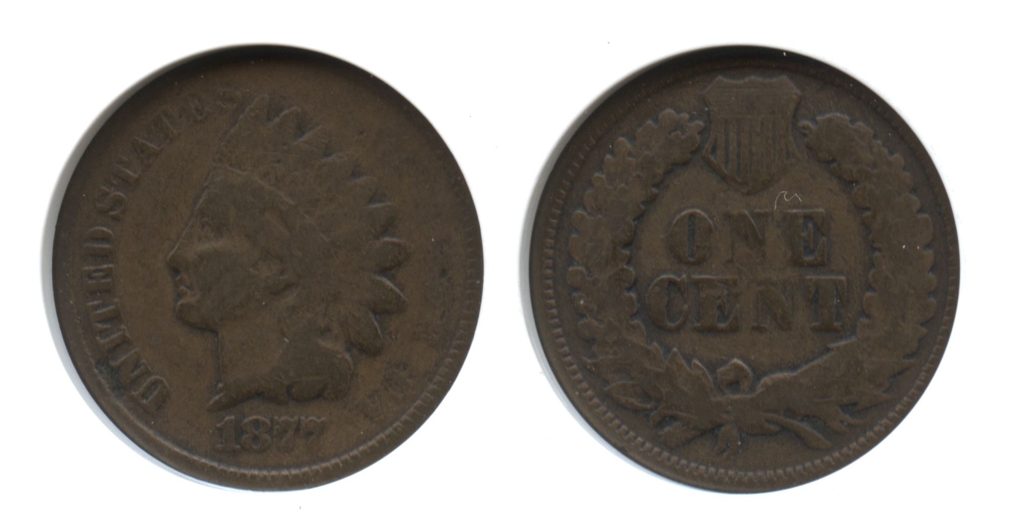 1877 Indian Head Cent ANACS Good-4 Corroded