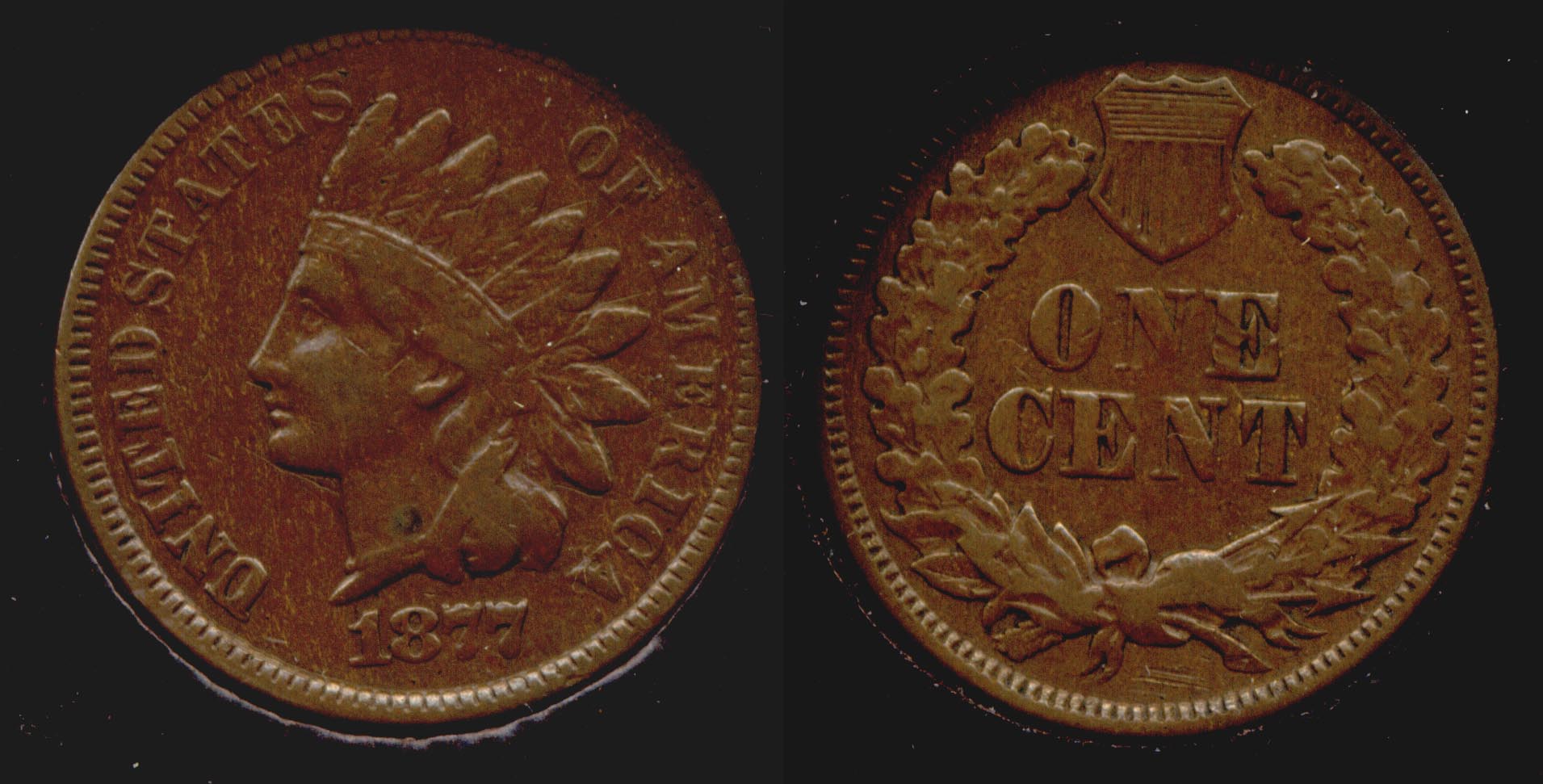 1877 Indian Head Cent ICG F-15