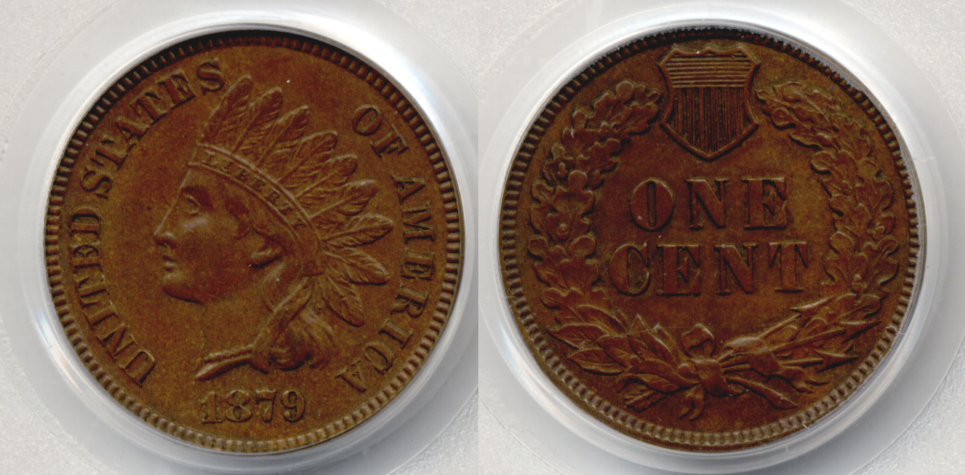 1879 Indian Head Cent PCGS AU-50