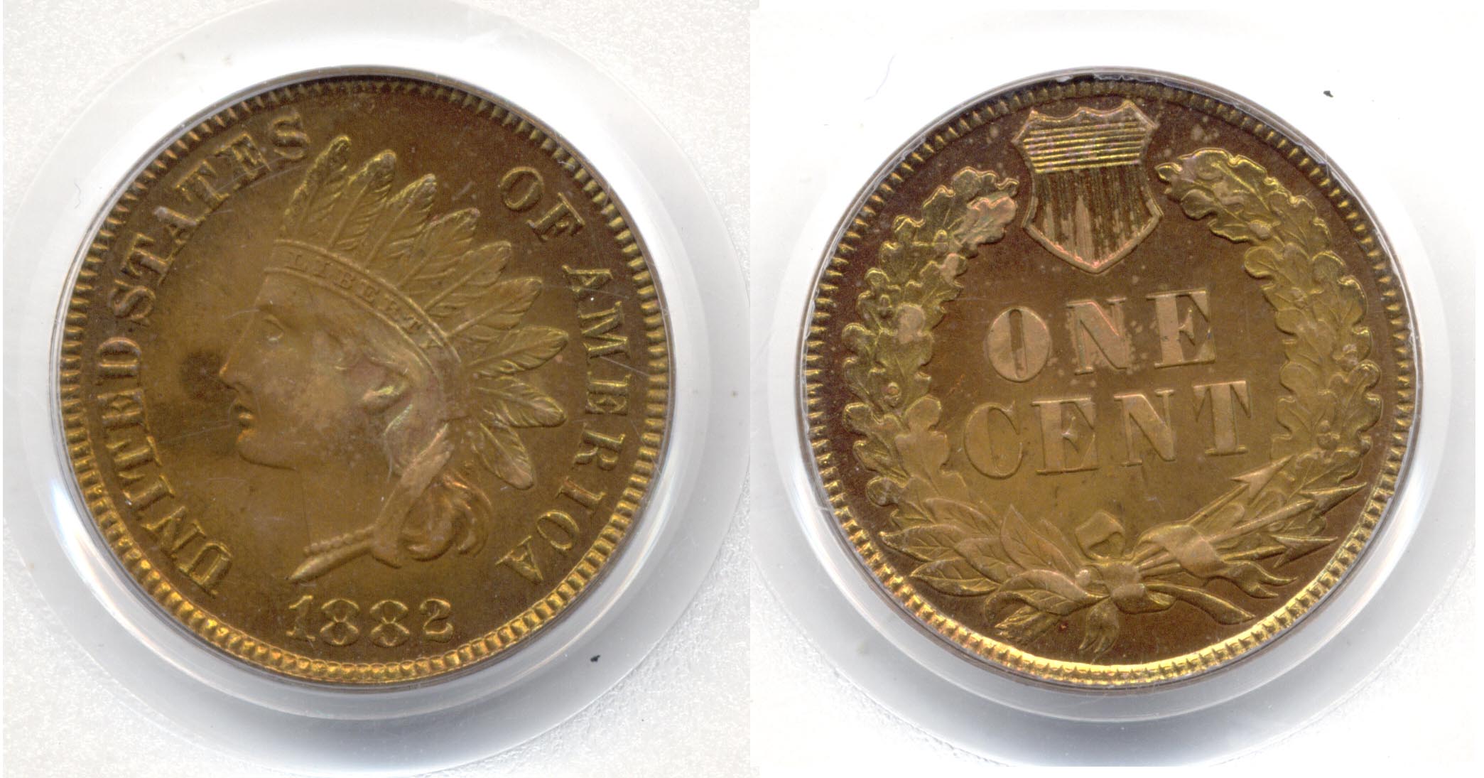 1882 Indian Head Cent PCGS Proof-66 Red Brown