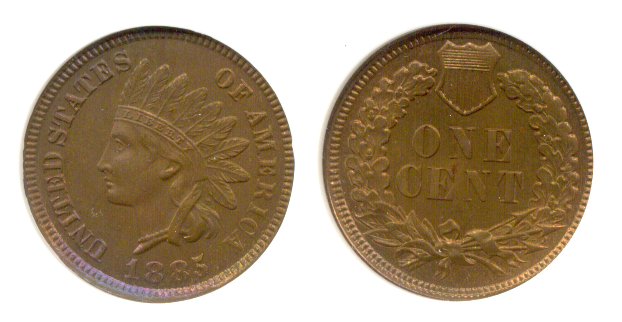 1885 Indian Head Cent NGC Proof-66 Red Brown