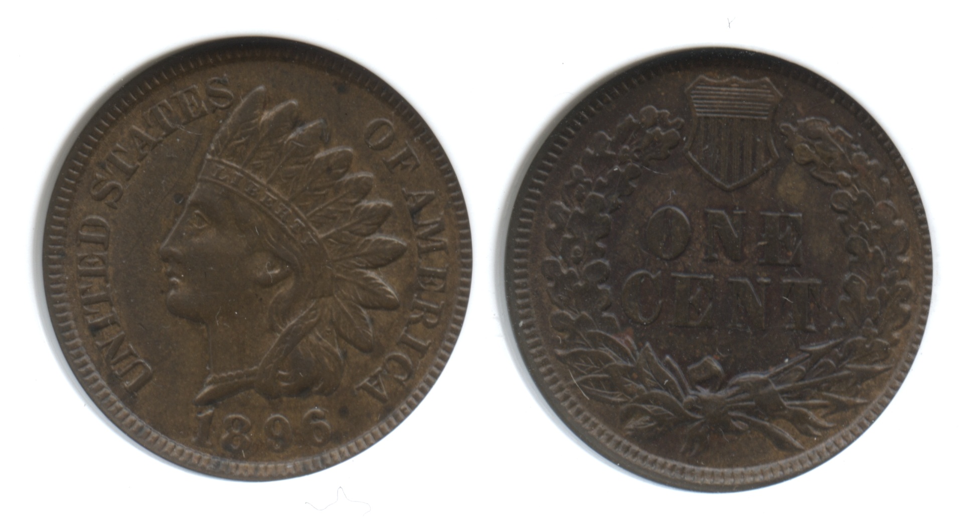 1896 Indian Head Cent ANACS AU-55 Repunched Date Snow-1