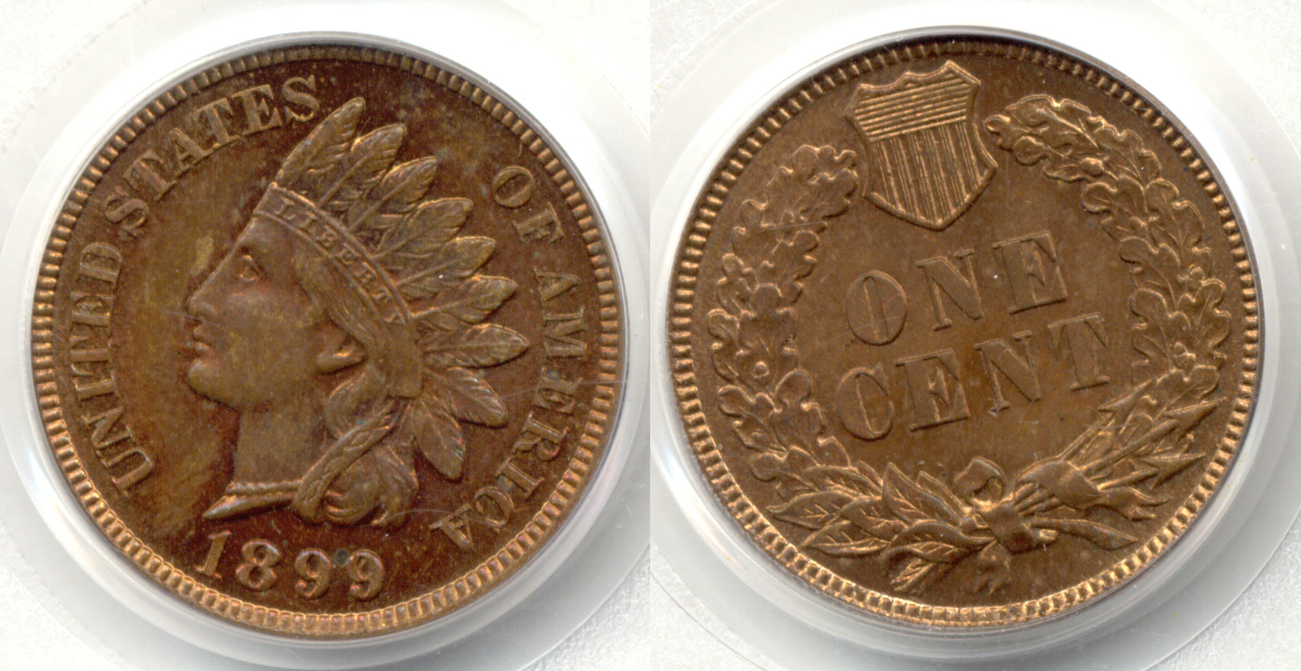 1899 Indian Head Cent PCGS Proof-64 Red Brown