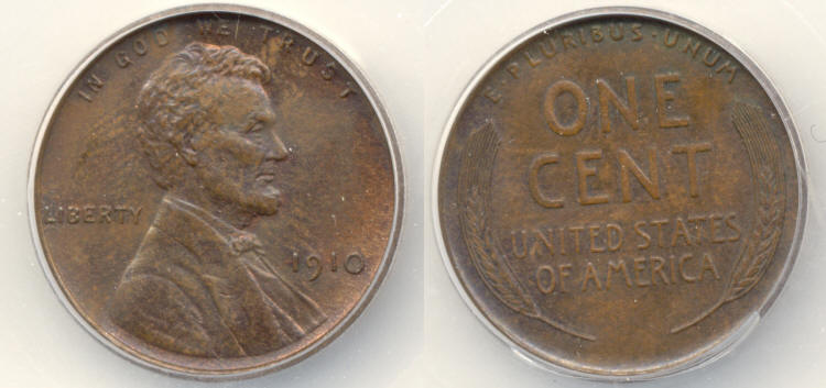1910 Lincoln Cent SEGS MS-65 Brown small