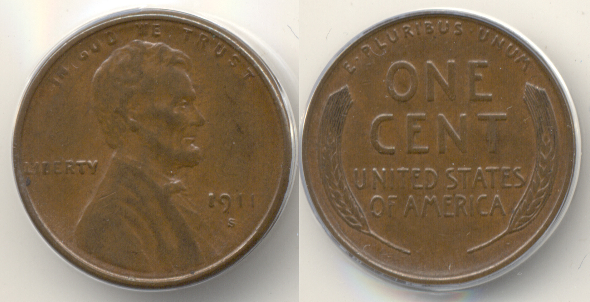 1911-S Lincoln Cent ANACS AU-55 a