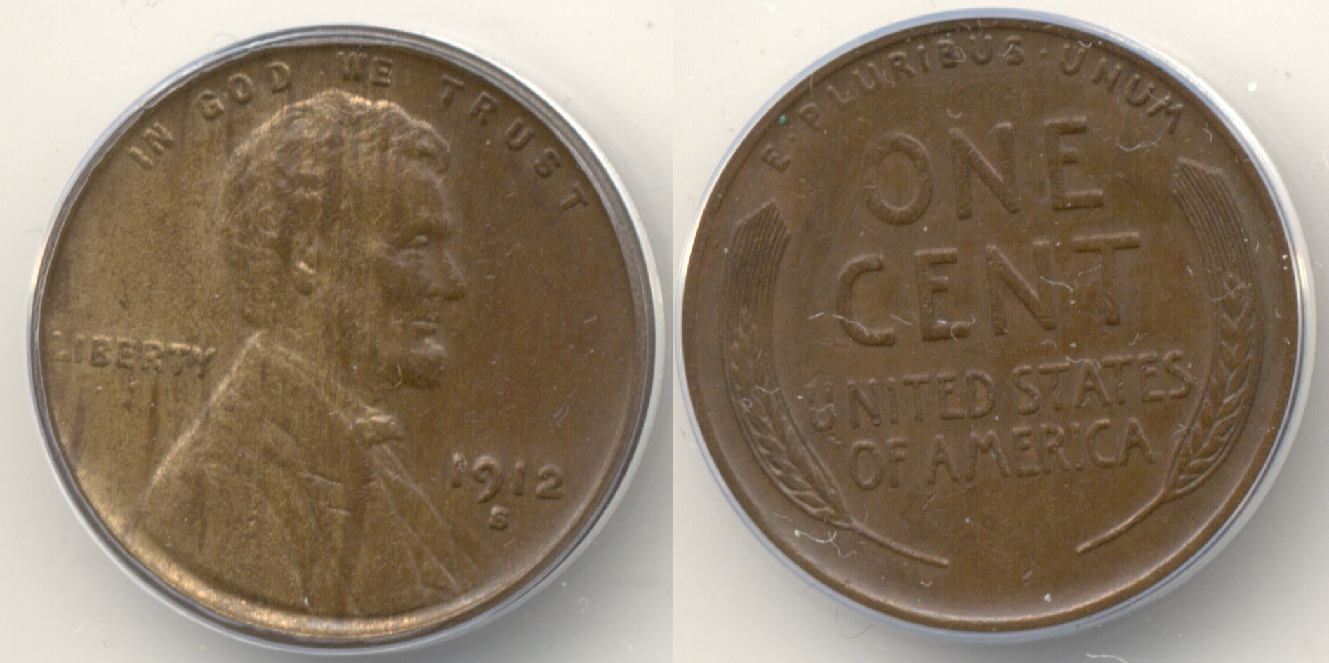 1912-S Lincoln Cent ANACS AU-55