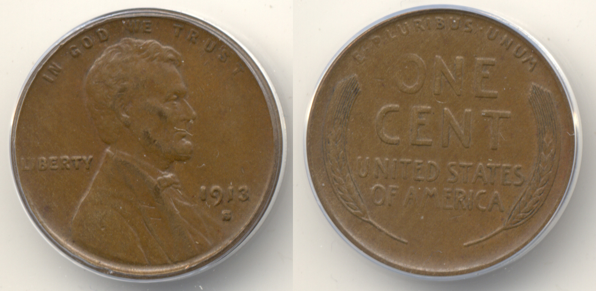 1913-S Lincoln Cent ANACS AU-50