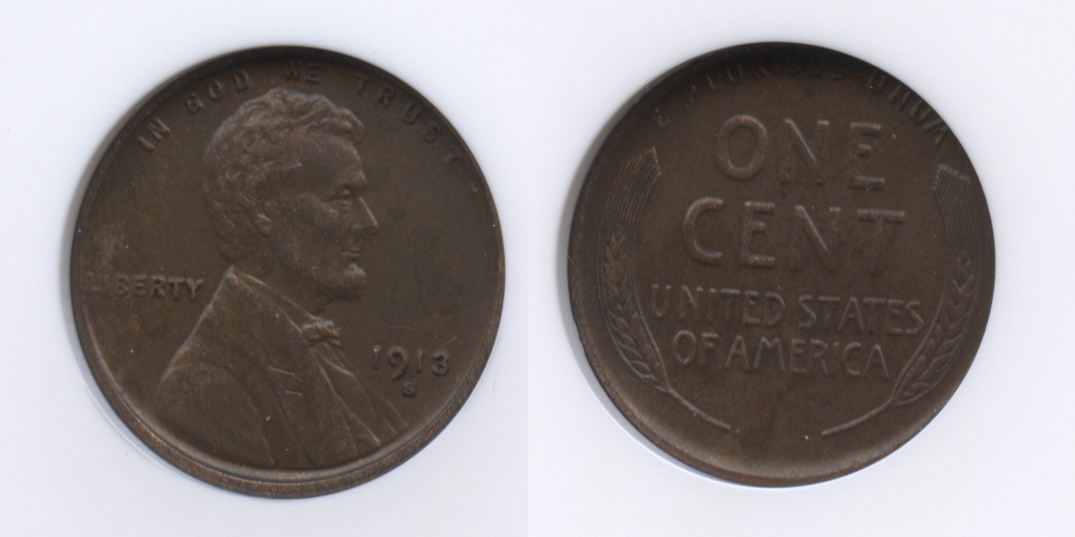 1913-S Lincoln Cent NGC AU-50