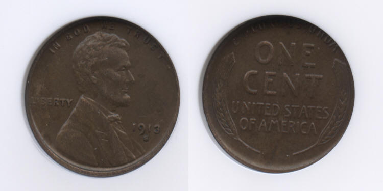 1913-S Lincoln Cent NGC AU-50 small