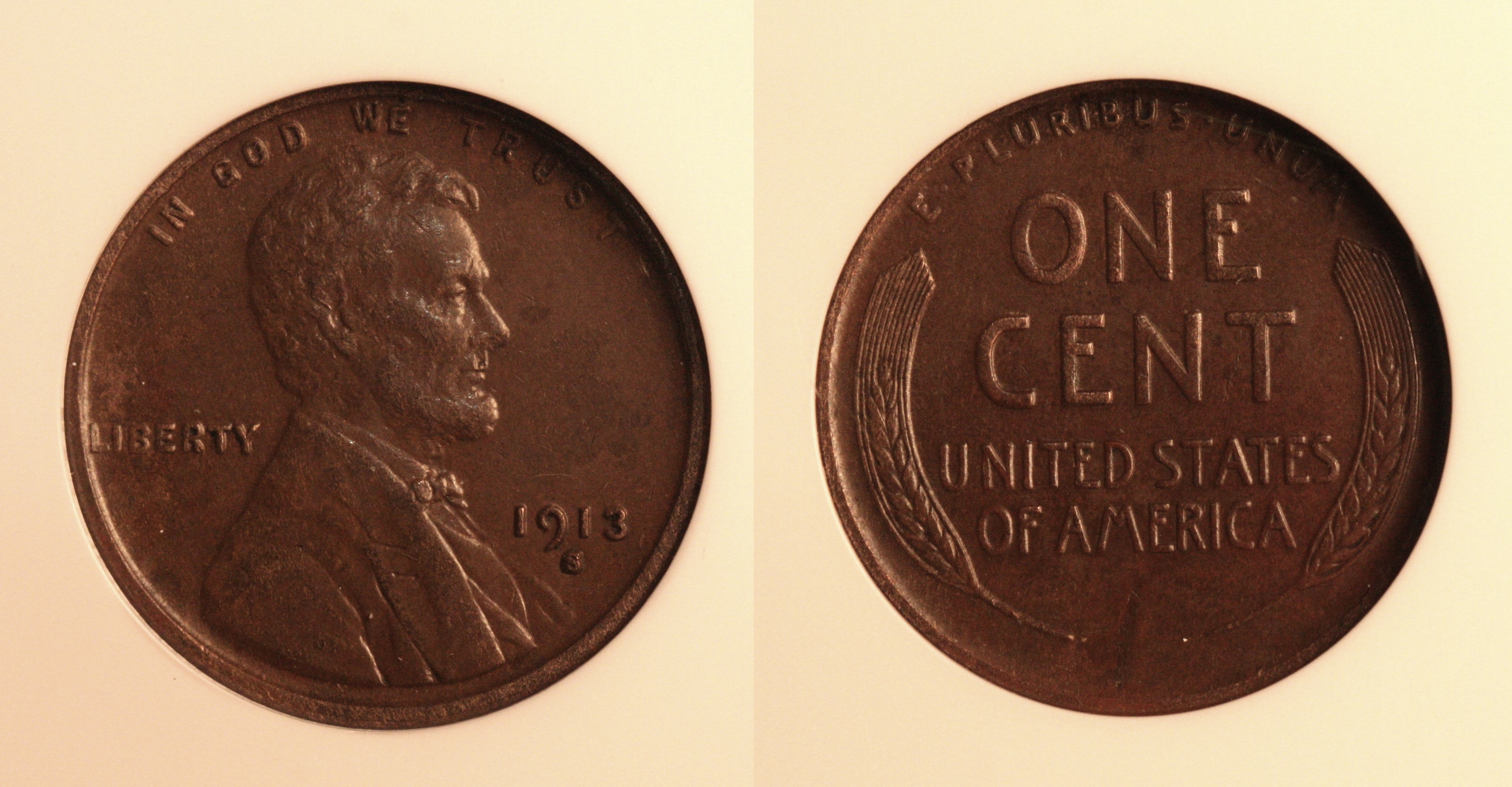 1913-S Lincoln Cent NGC AU-50 camera