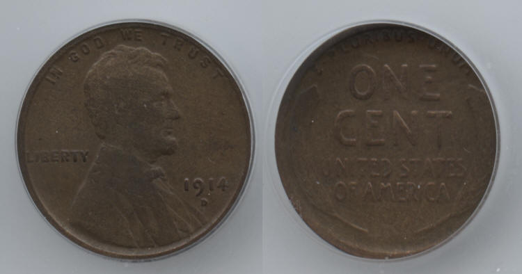 1914-D Lincoln Cent ICG VG-10 small