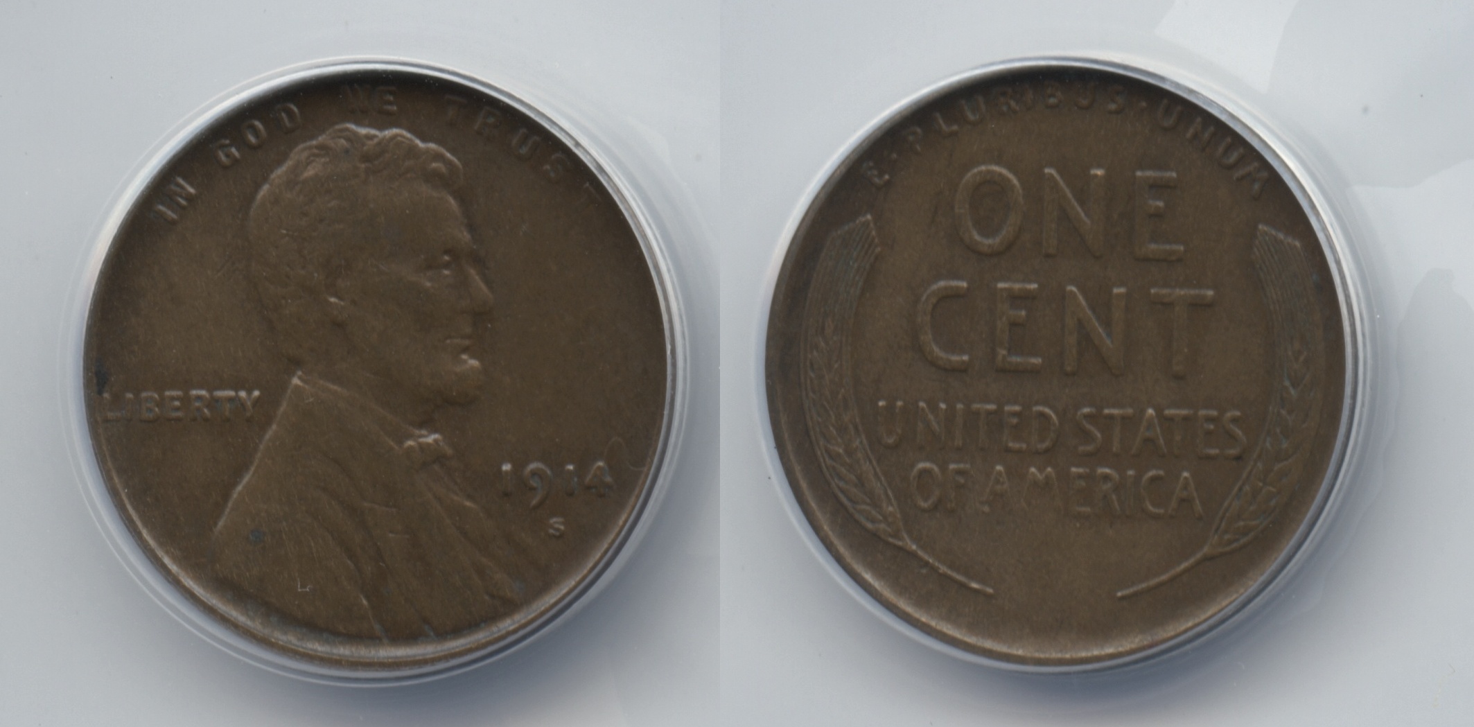 1914-S Lincoln Cent ANACS AU-50