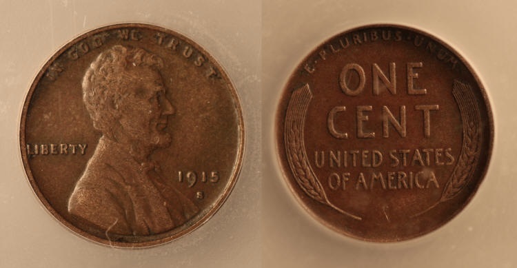 1915-S Lincoln Cent ICG AU-50 camera small