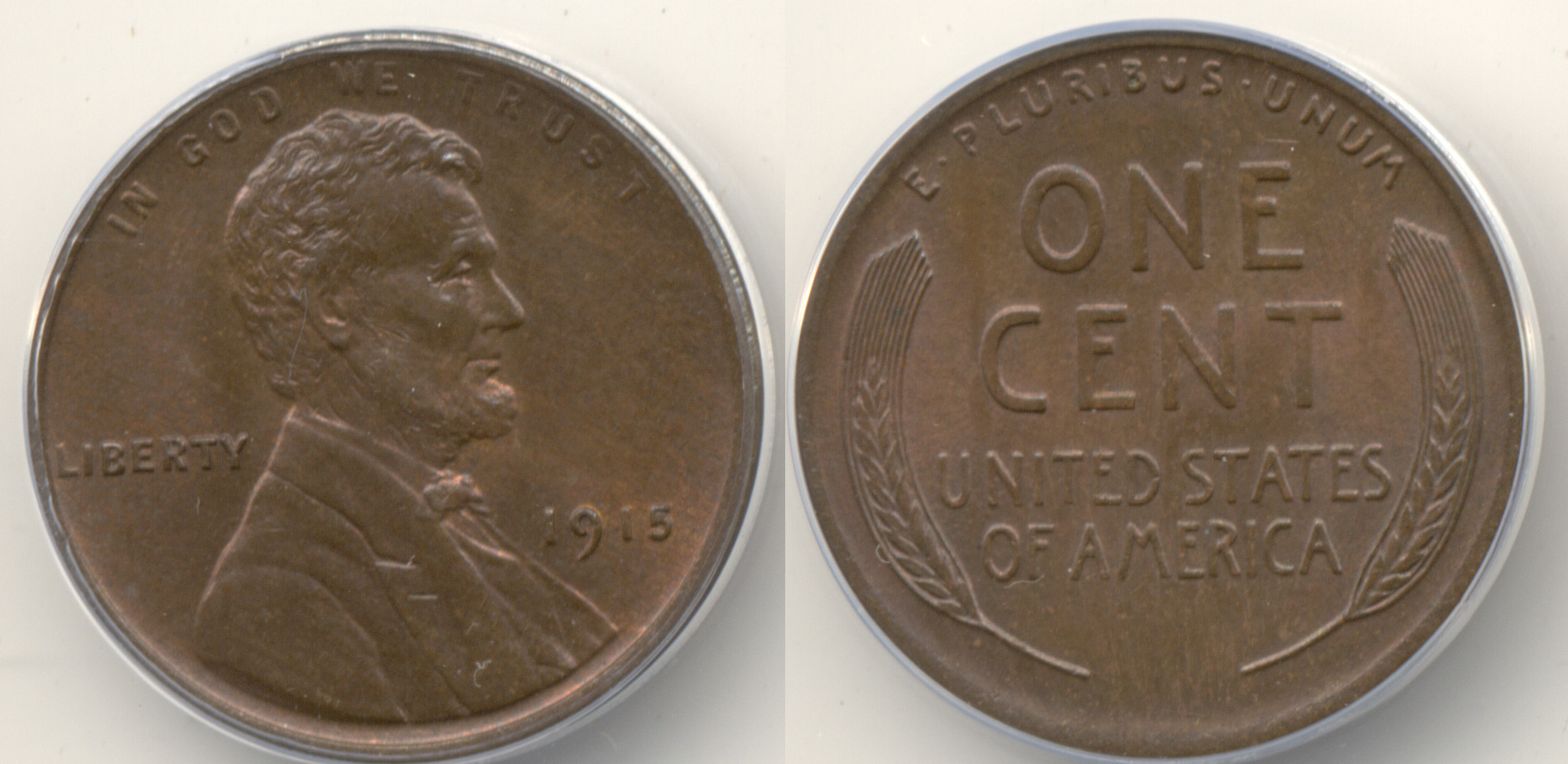 1915 Lincoln Cent ANACS MS-64 Brown