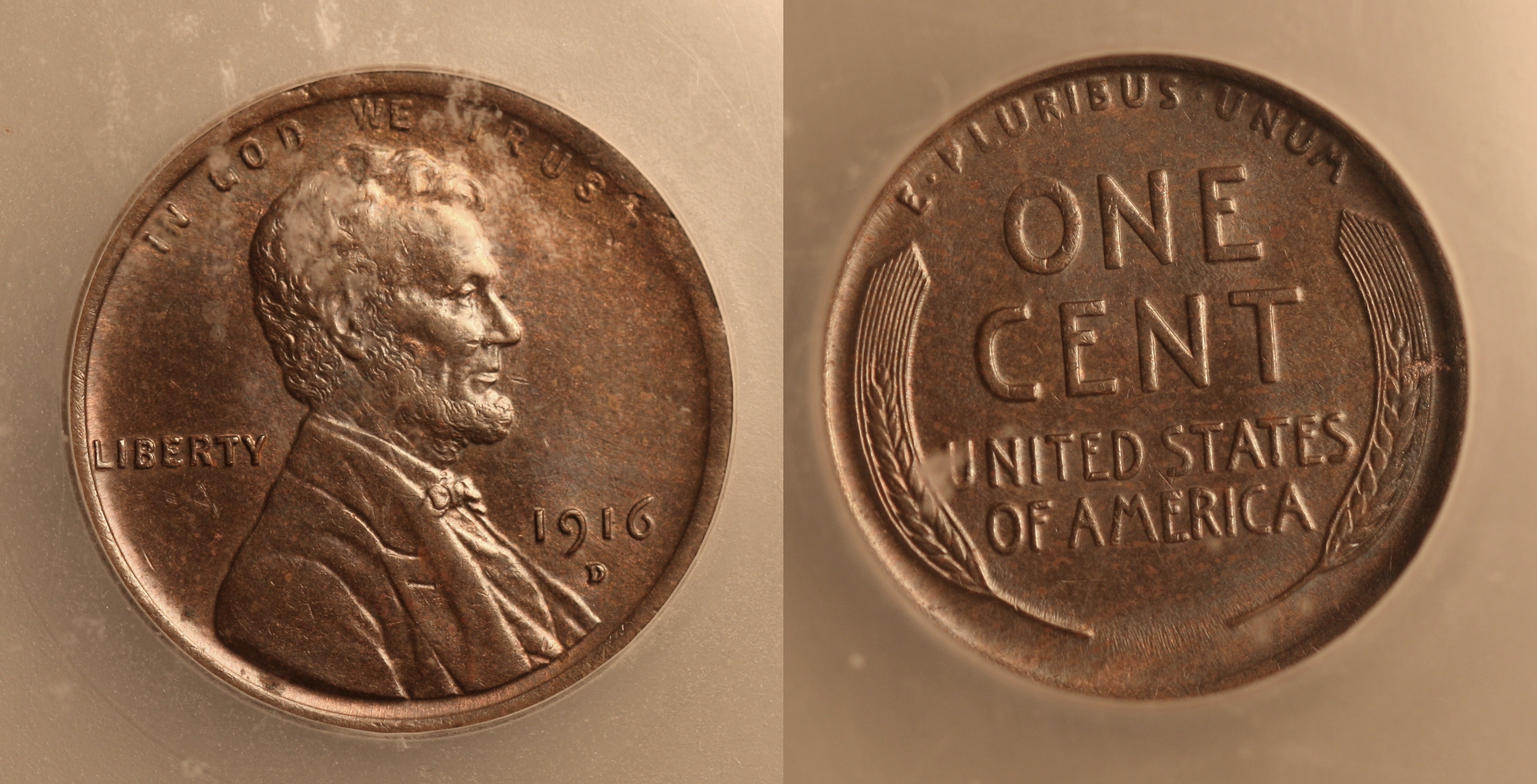 1916-D Lincoln Cent ICG MS-62 Brown camera