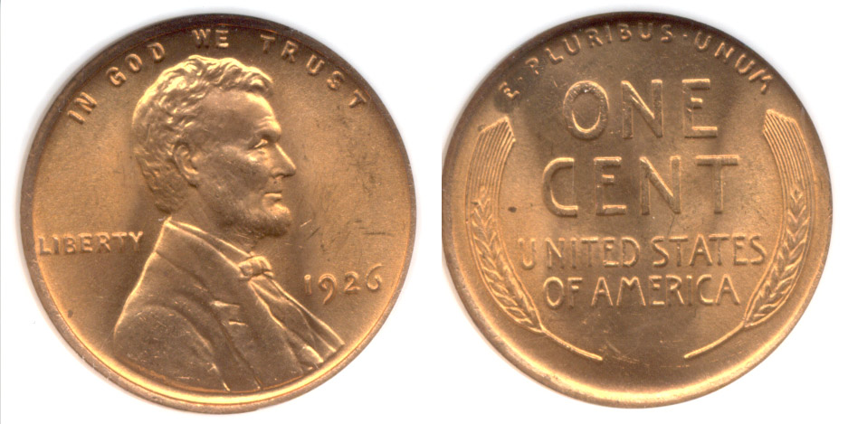 1926 Lincoln Cent NGC MS-66 Red