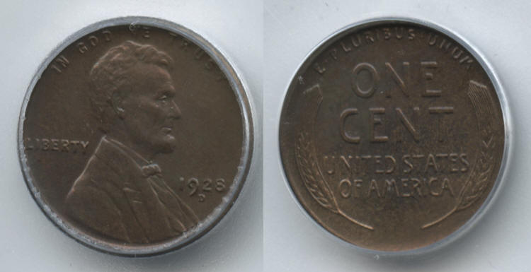 1928-D Lincoln Cent ICG MS-63 Brown