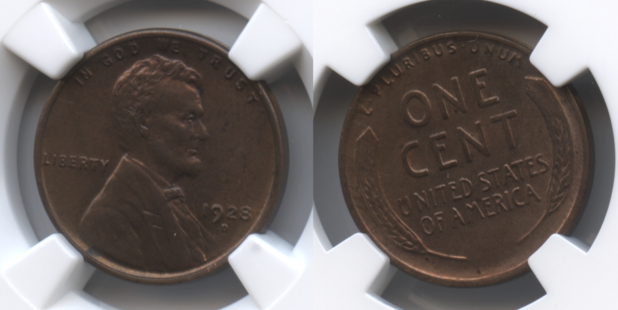 1928-D Lincoln Cent NGC MS-63 RB