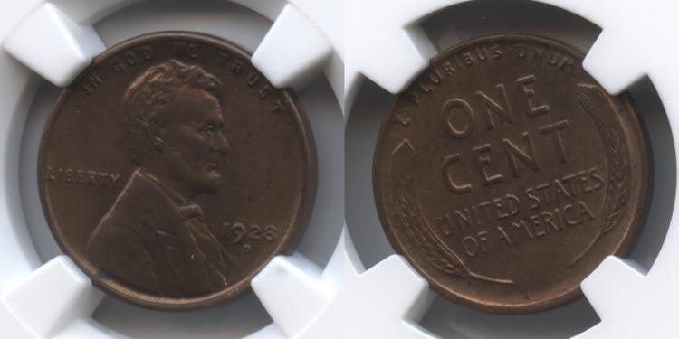 1928-D Lincoln Cent NGC MS-63 RB small