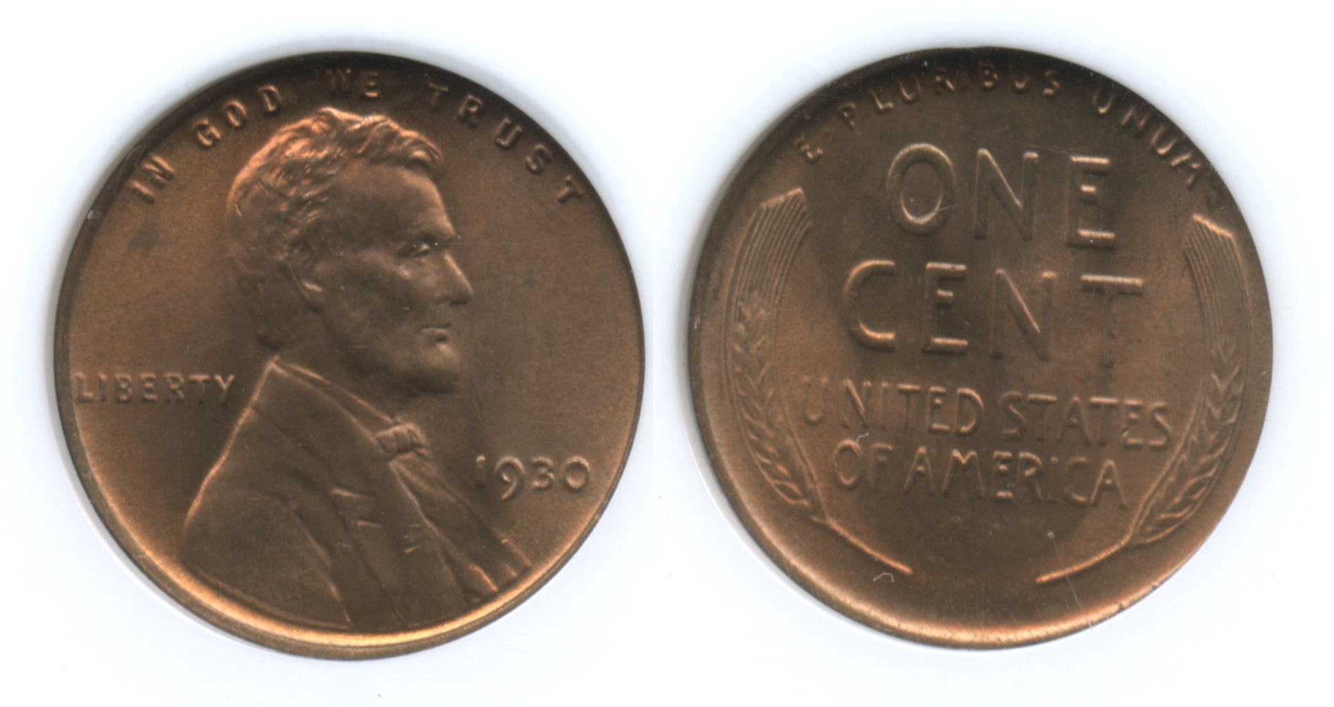 1930 Lincoln Cent NGC MS-65 Red #b