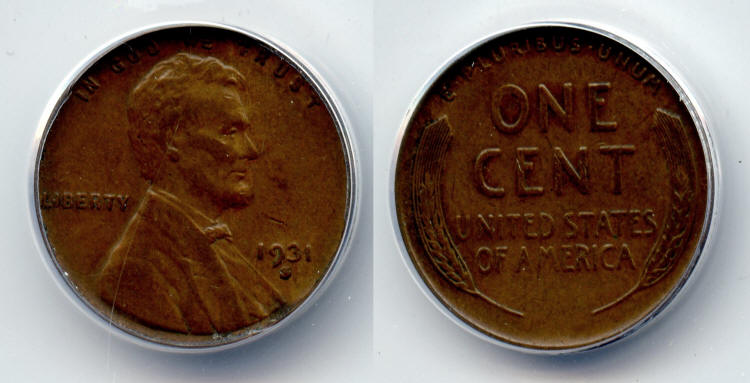 1931-S Lincoln Cent ANACS EF-40 #a small