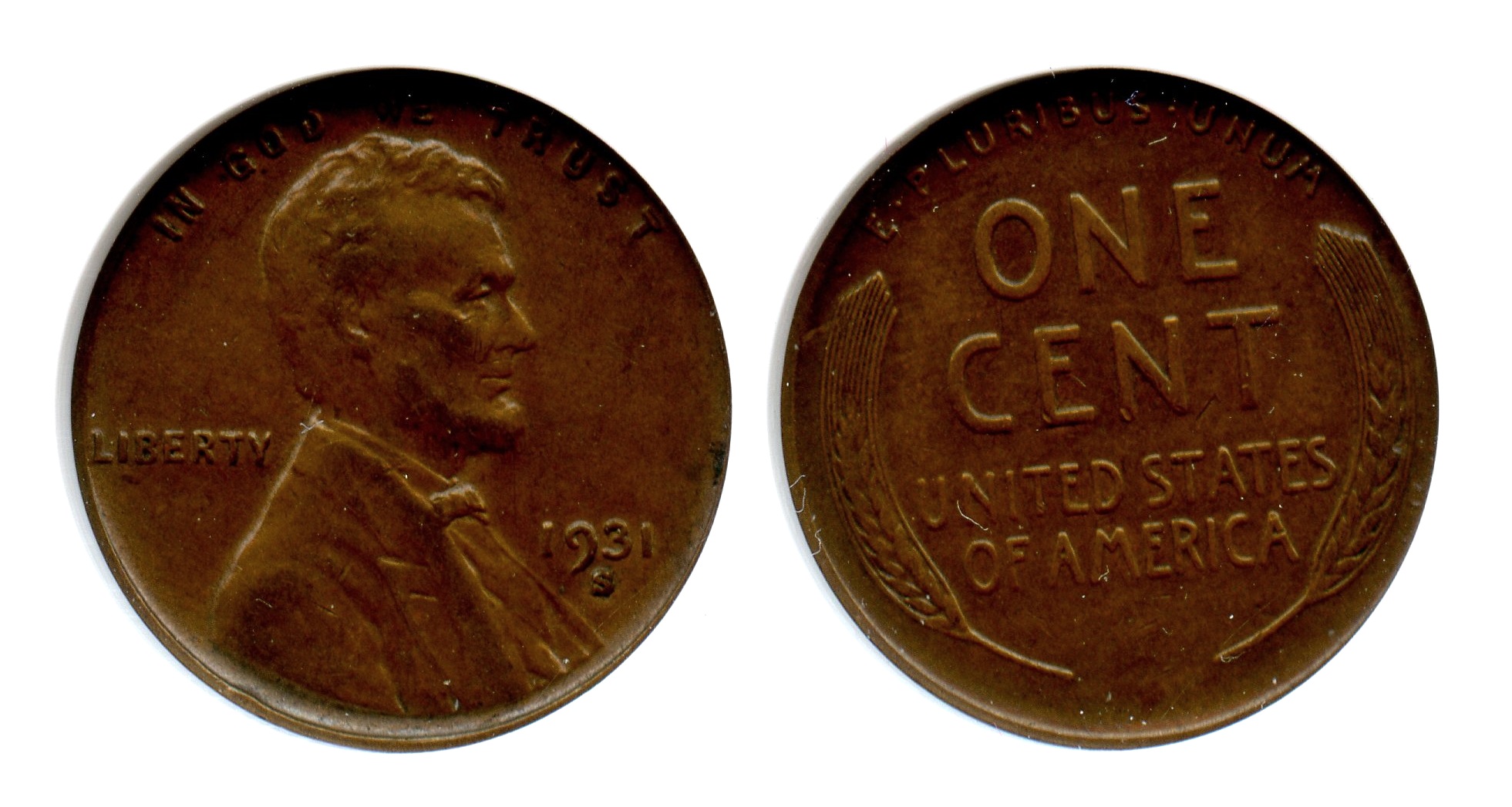 1931-S Lincoln Cent ANACS EF-45