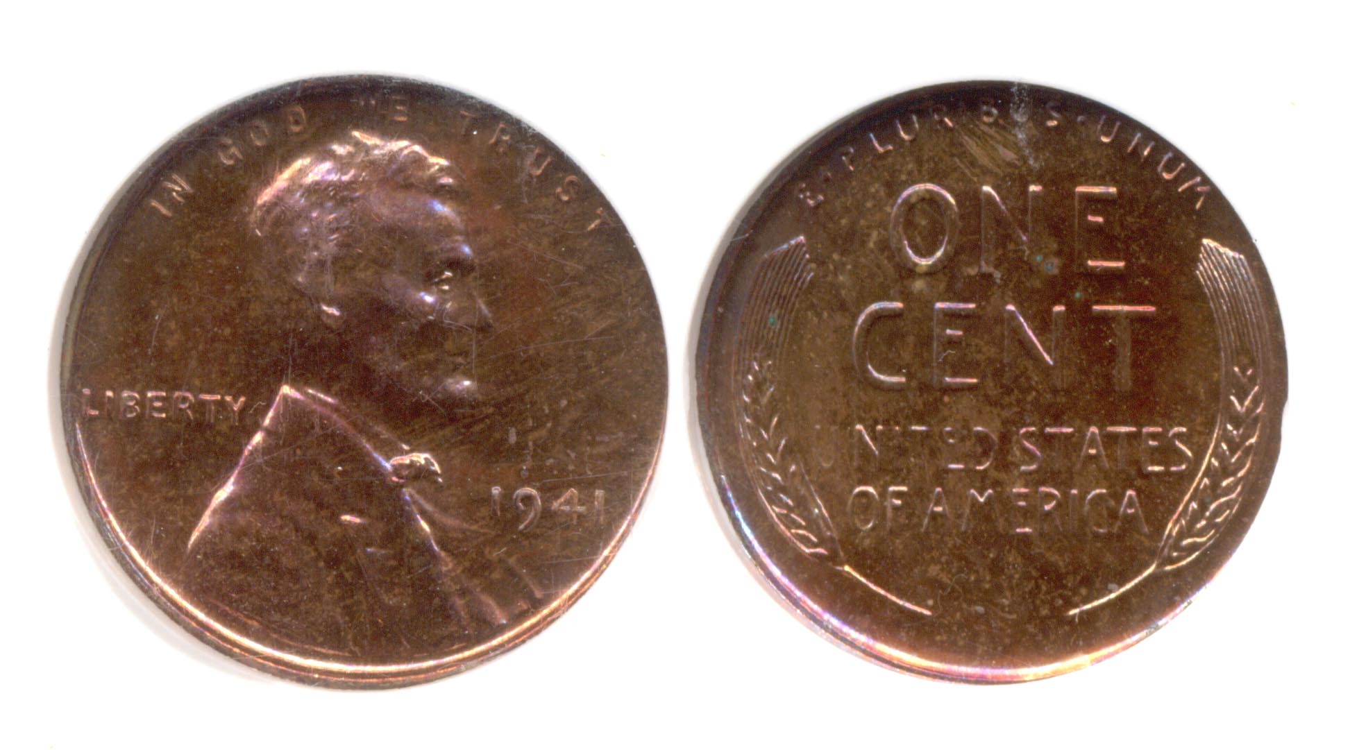 1941 Lincoln Cent NGC Proof-64 Red Brown
