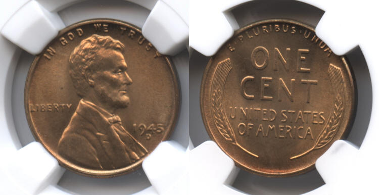 1945-D Lincoln Cent NGC MS-66 Red #a small