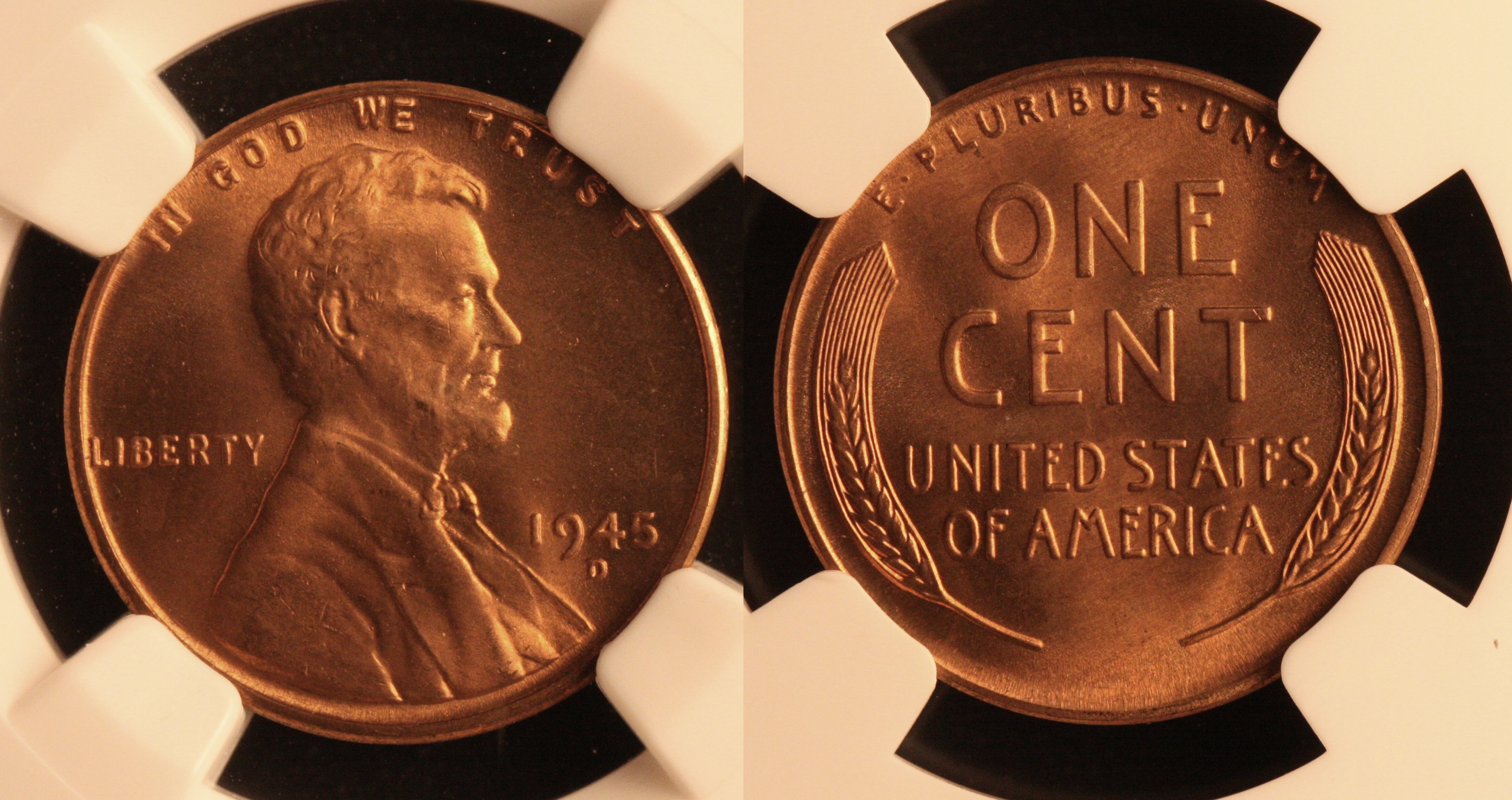 1945-D Lincoln Cent NGC MS-66 Red camera