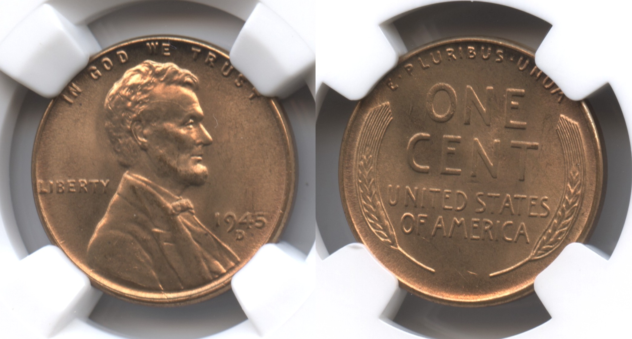 1945-D Lincoln Cent NGC MS-66 Red #d