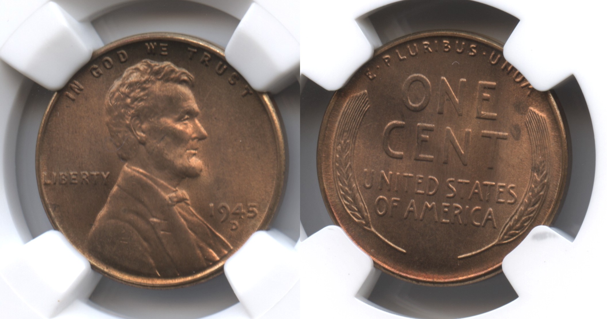 1945-D Lincoln Cent NGC MS-66 Red #j