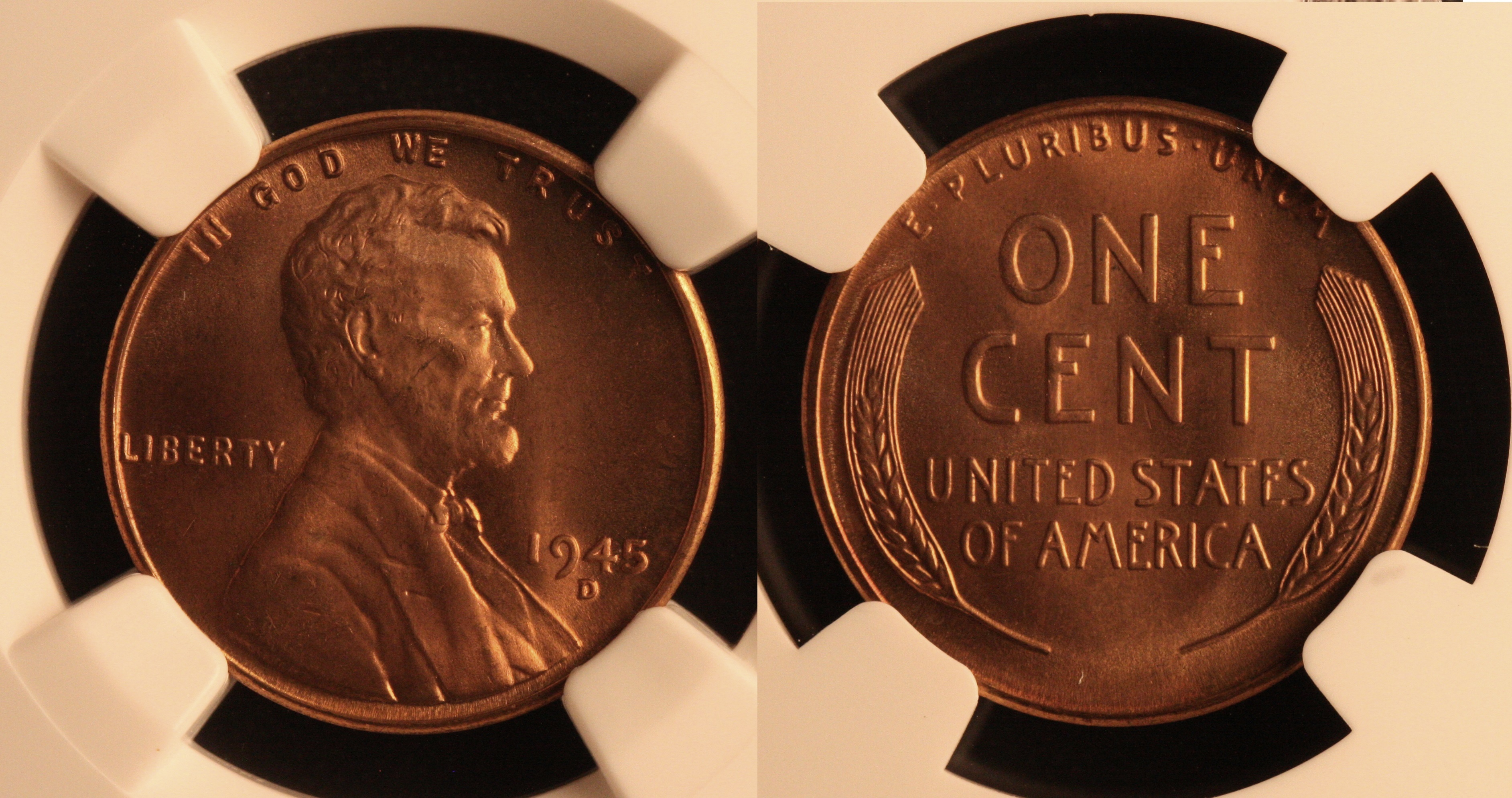 1945-D Lincoln Cent NGC MS-66 Red #j camera