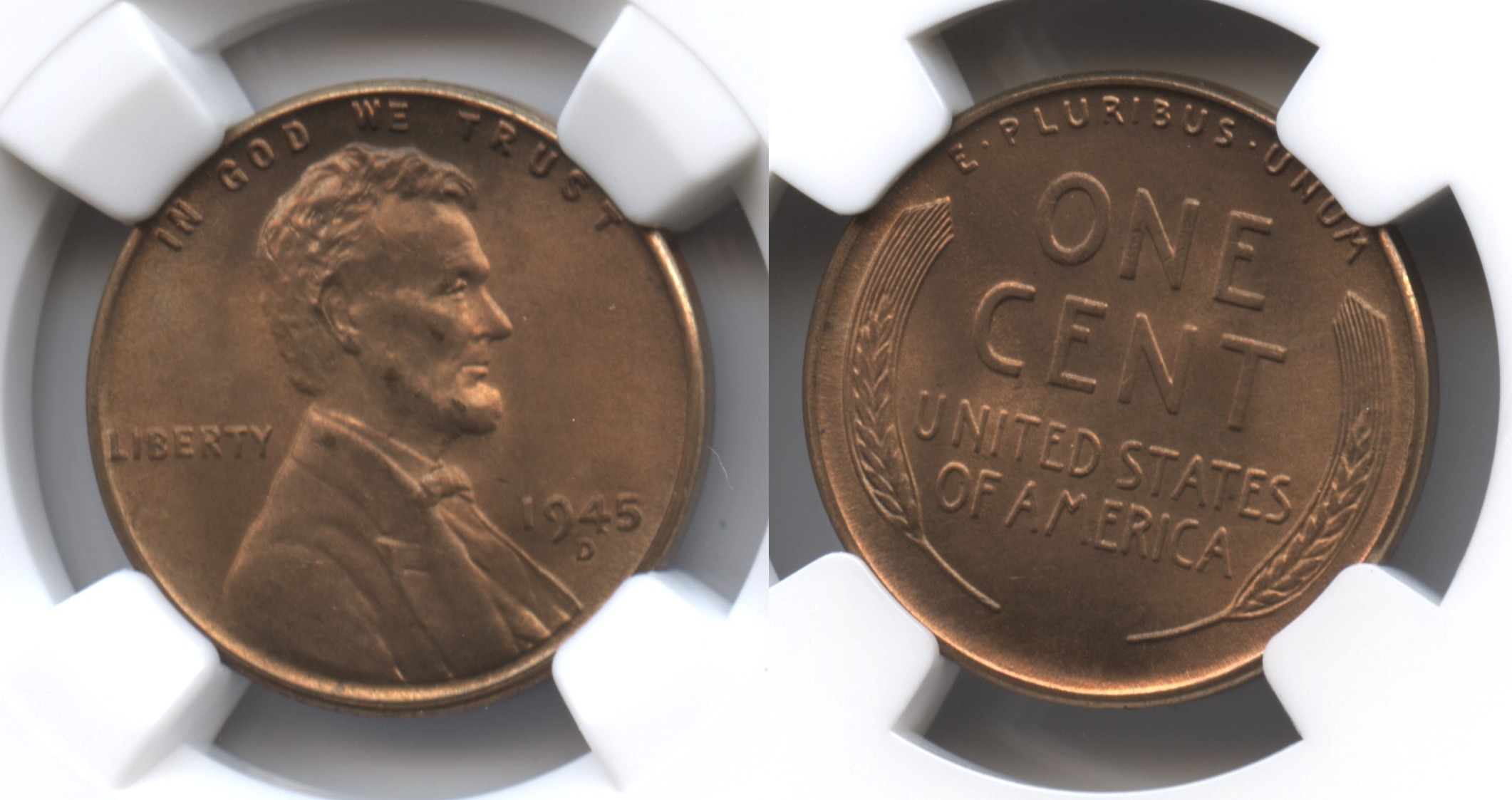 1945-D Lincoln Cent NGC MS-66 Red #m