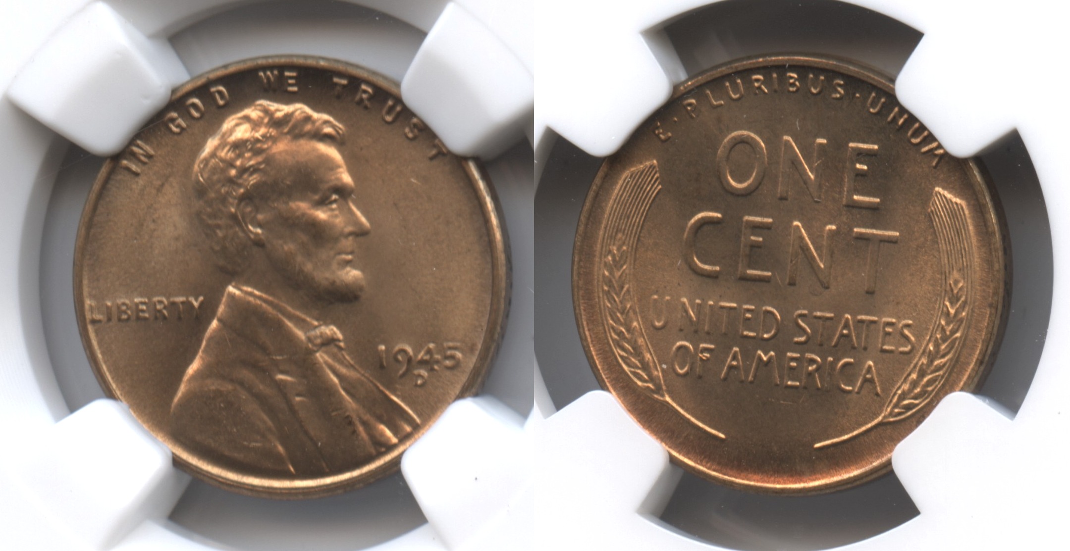 1945-D Lincoln Cent NGC MS-66 Red #n