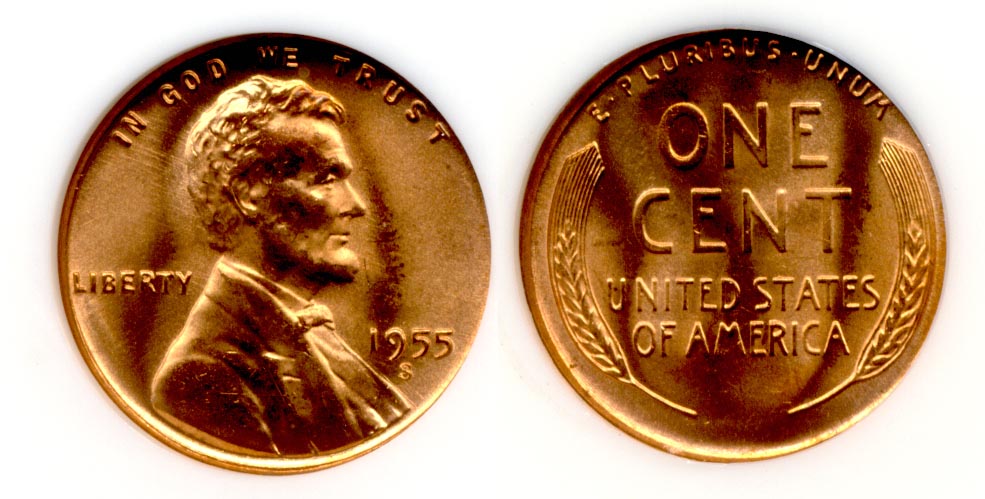 1955-S Lincoln Cent NGC MS-66 Red