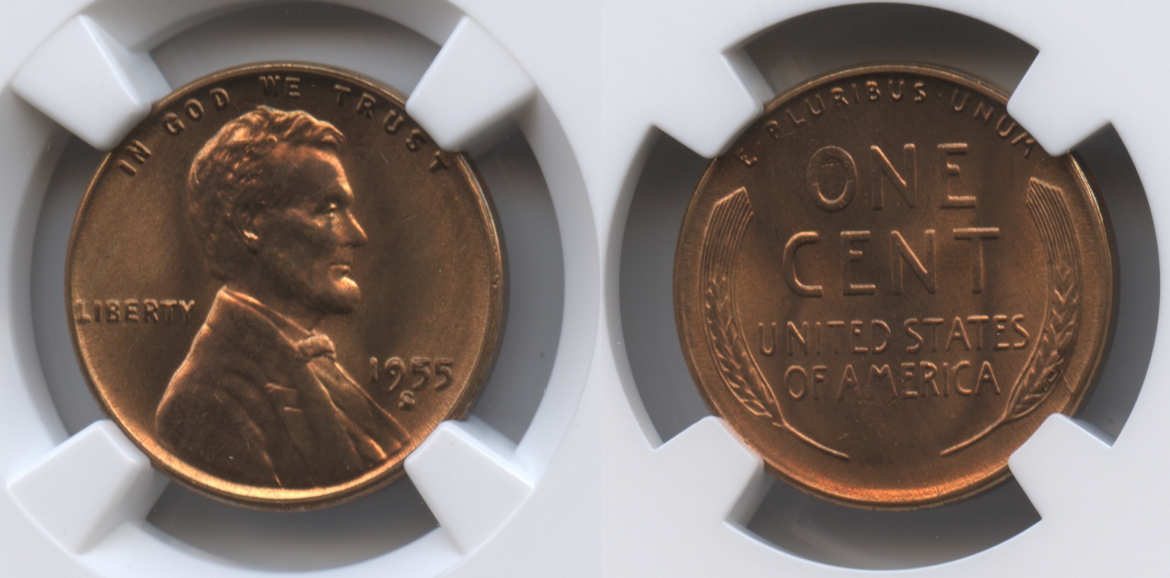 1955-S Lincoln Cent NGC MS-66 Red #e
