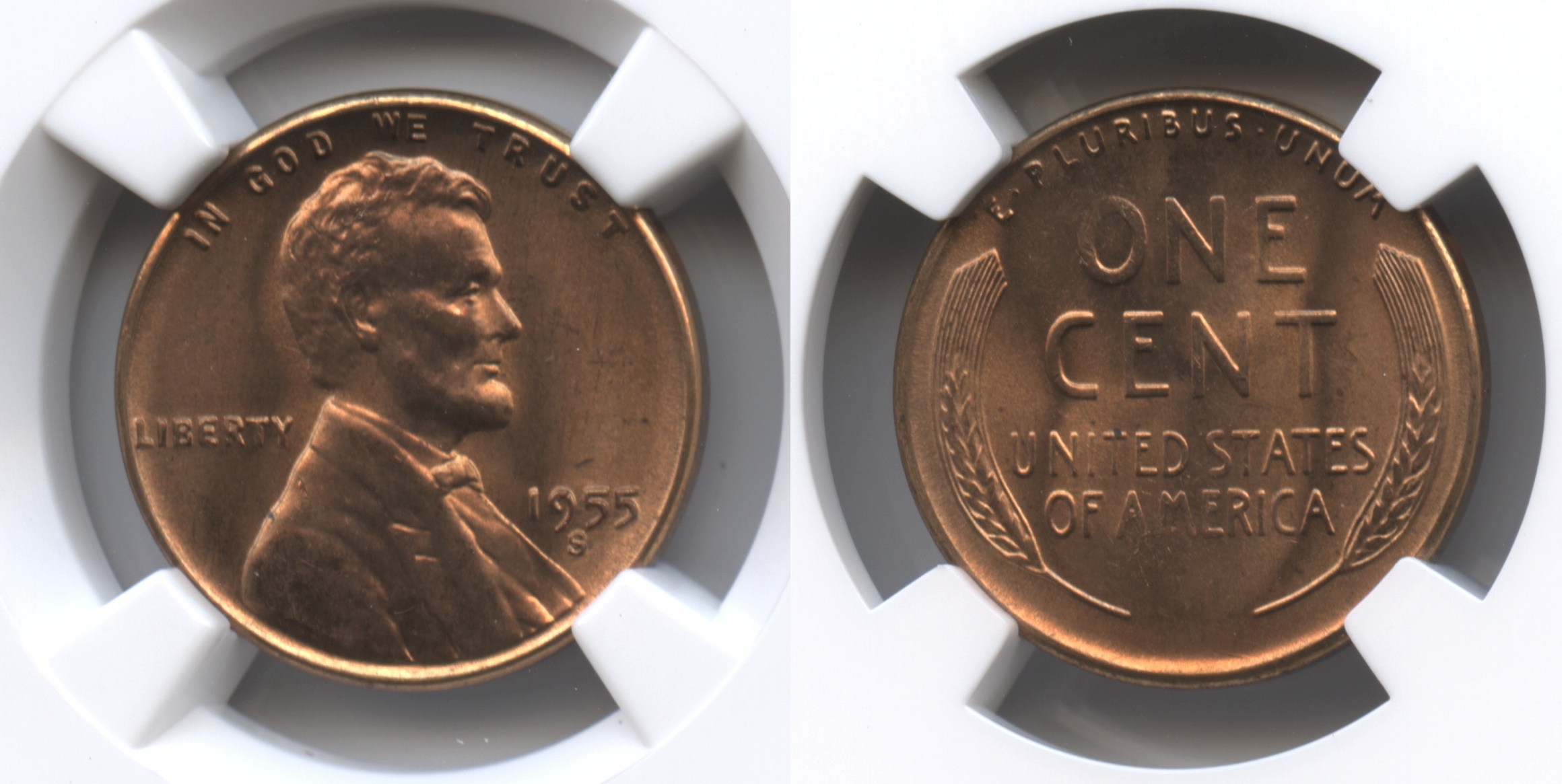 1955-S Lincoln Cent NGC MS-66 Red #i