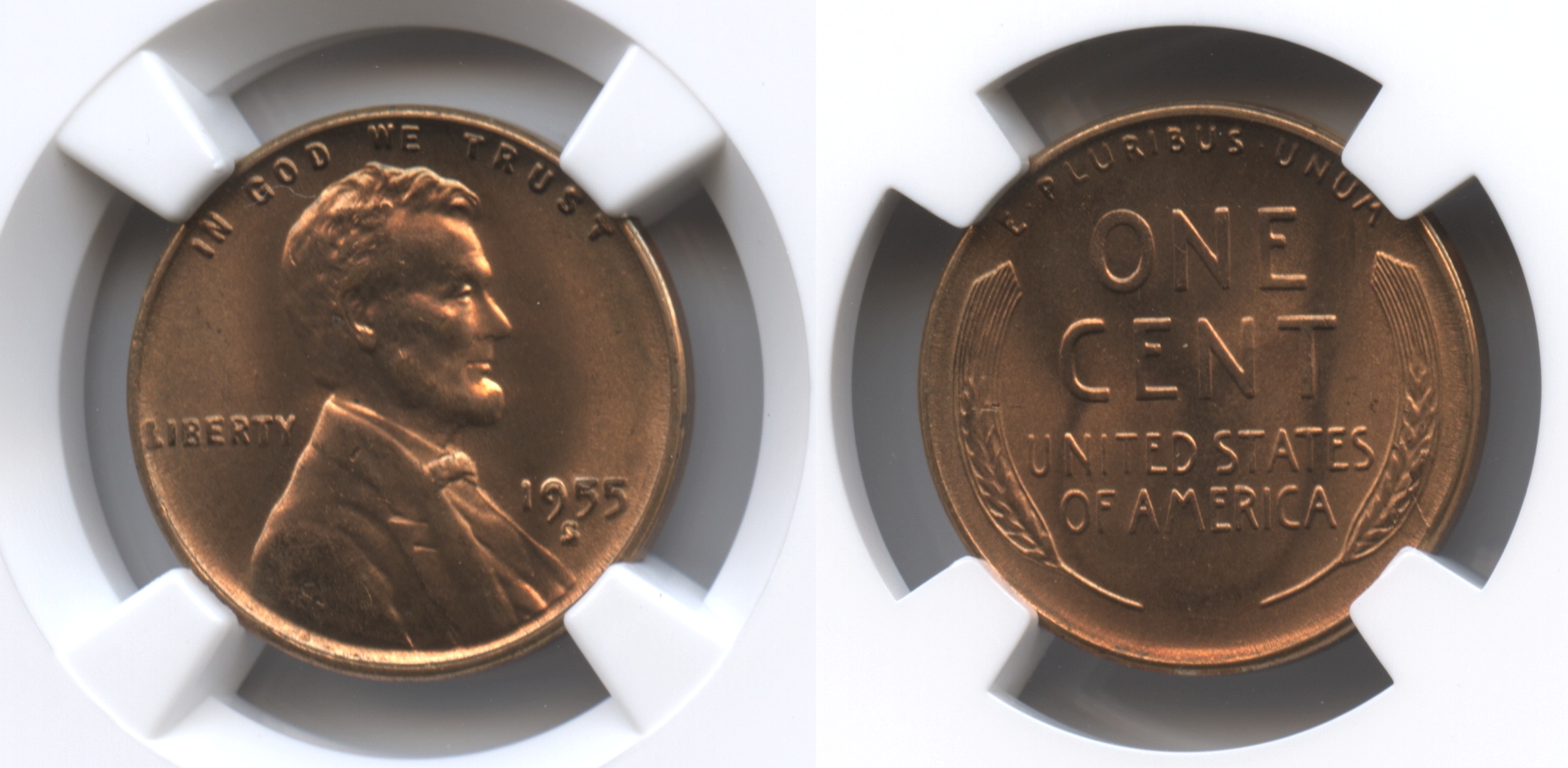 1955-S Lincoln Cent NGC MS-66 Red #j