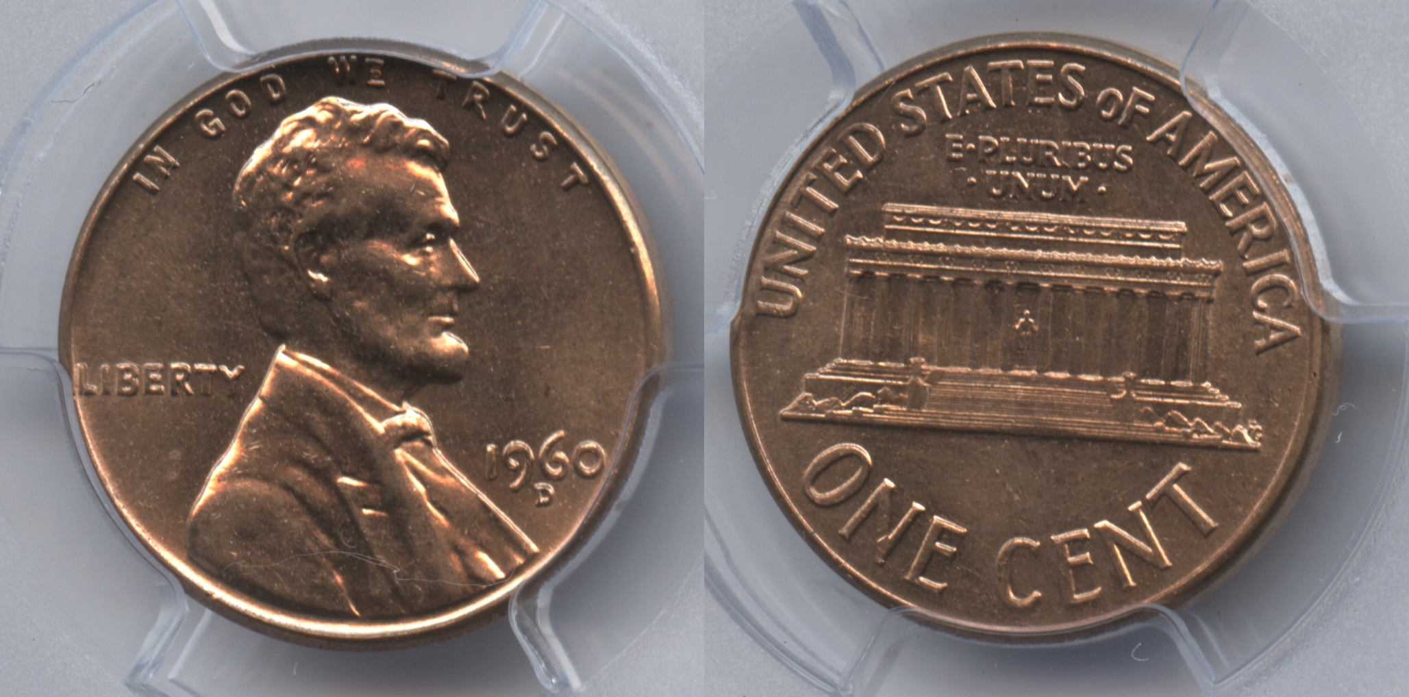 1960-D Small Date Lincoln Cent PCGS MS-63 Red #e