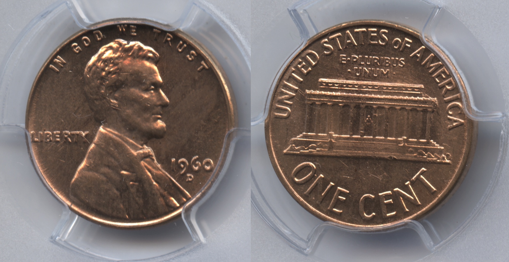 1960-D Small Date Lincoln Cent PCGS MS-63 Red #k