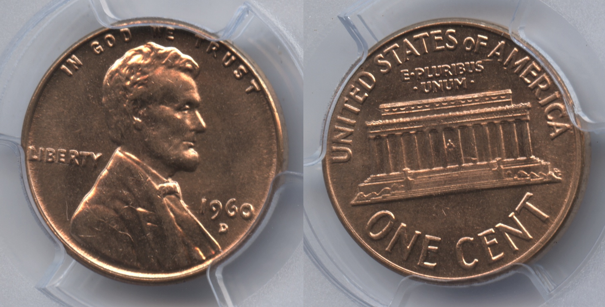1960-D Small Date Lincoln Cent PCGS MS-63 Red #l