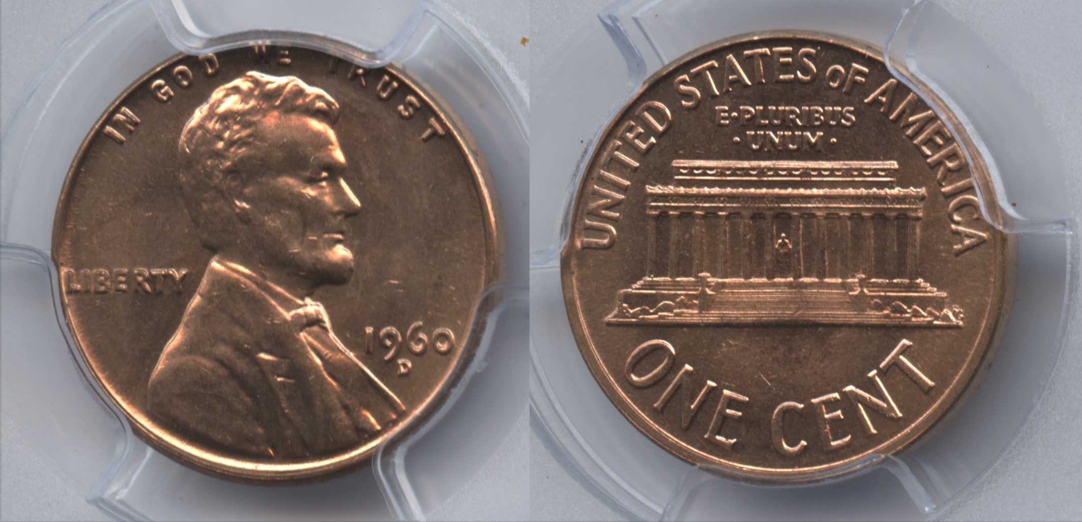 1960-D Small Date Lincoln Cent PCGS MS-64 Red #b