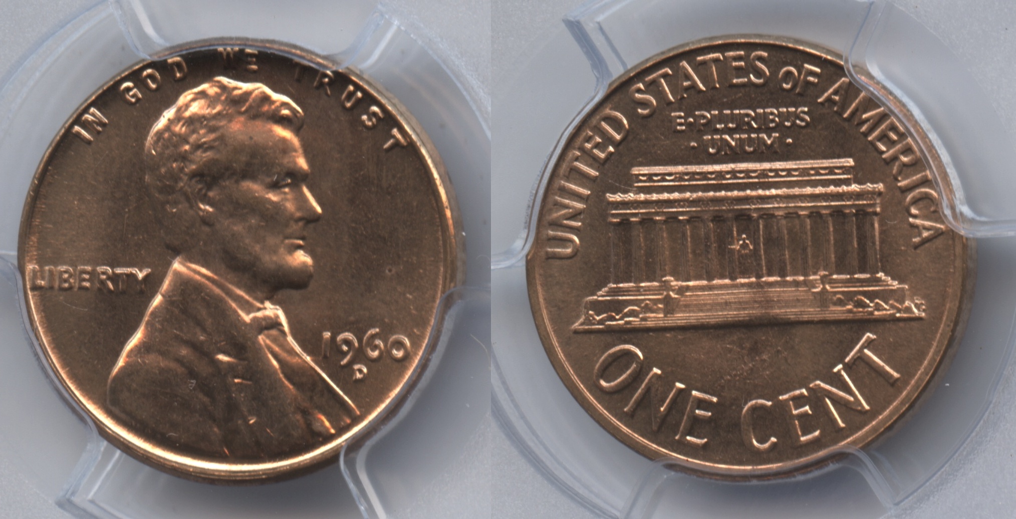 1960-D Small Date Lincoln Cent PCGS MS-65 Red #a