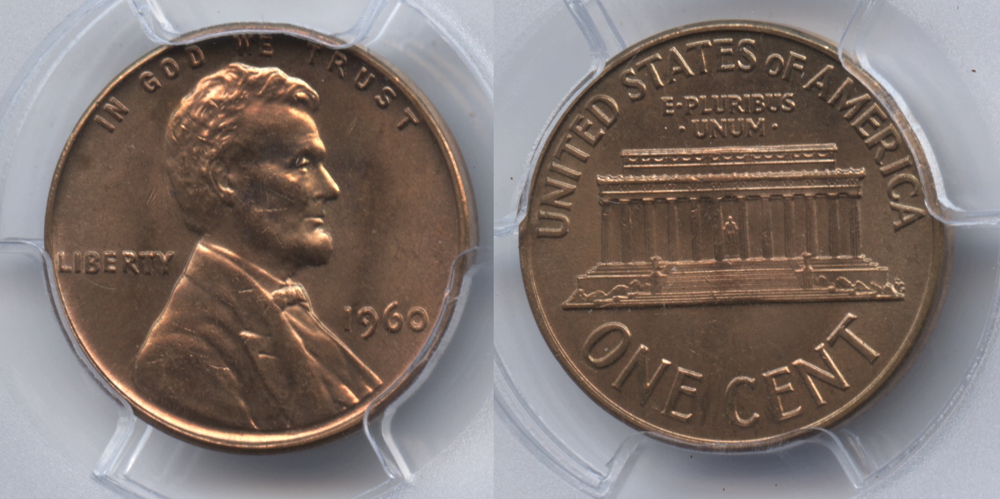 1960 Small Date Lincoln Cent PCGS MS-65 Red