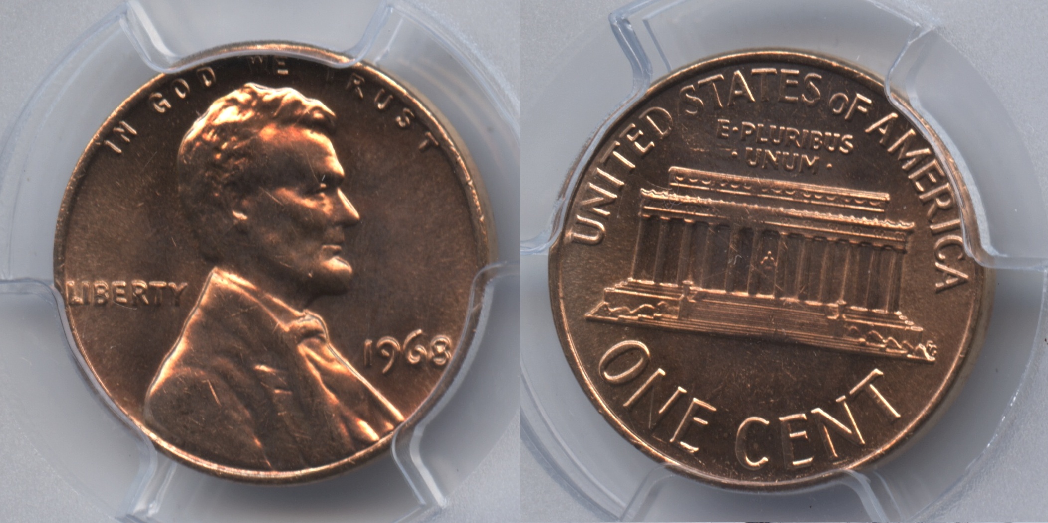 1968 Lincoln Cent PCGS MS-64 Red #b