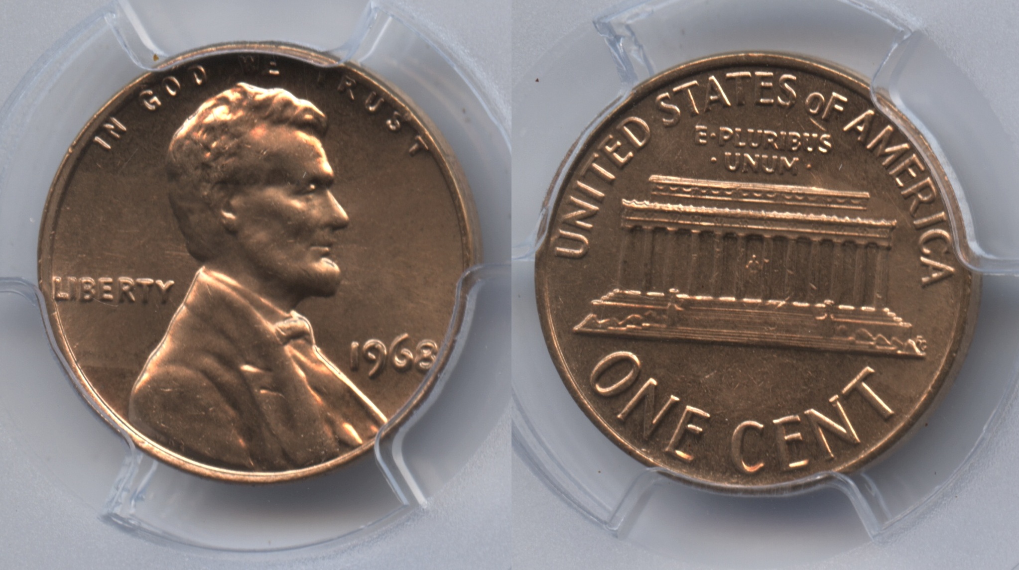 1968 Lincoln Cent PCGS MS-64 Red #e