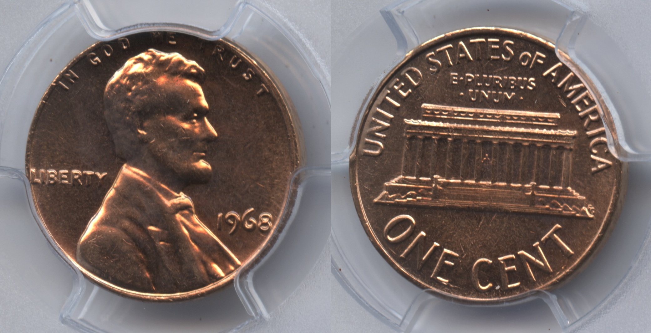1968 Lincoln Cent PCGS MS-65 Red